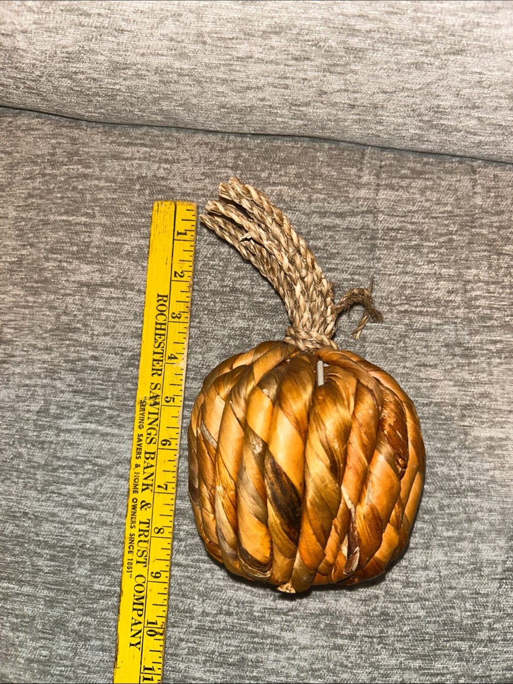Braided Fiber Pumpkin Accent - Picture 4 of 4